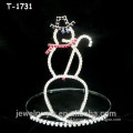 Simple design crystal snowman christmas crowns